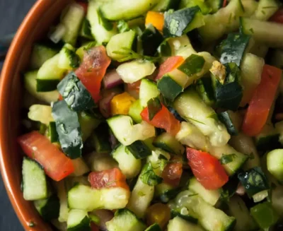 Avocado cucumber and red pepper salsa