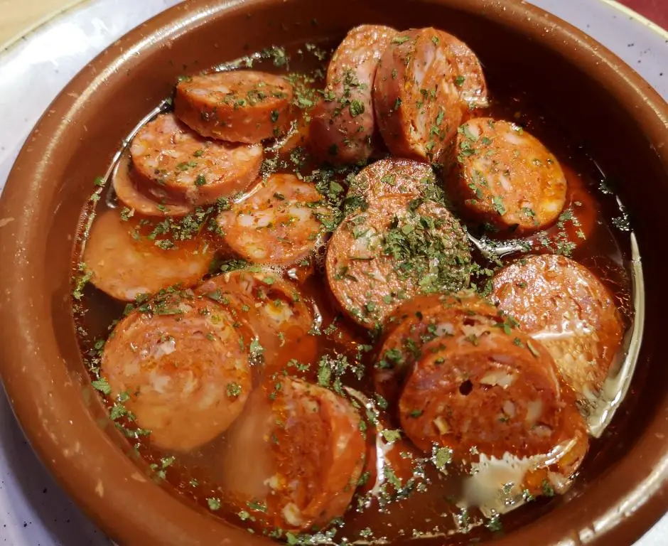 sautéed chorizo with red-wine