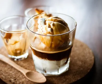 affogato ice cream desert espresso