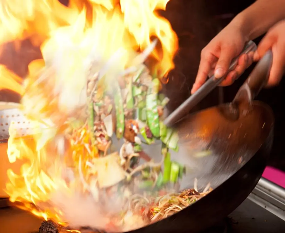 Stir frying