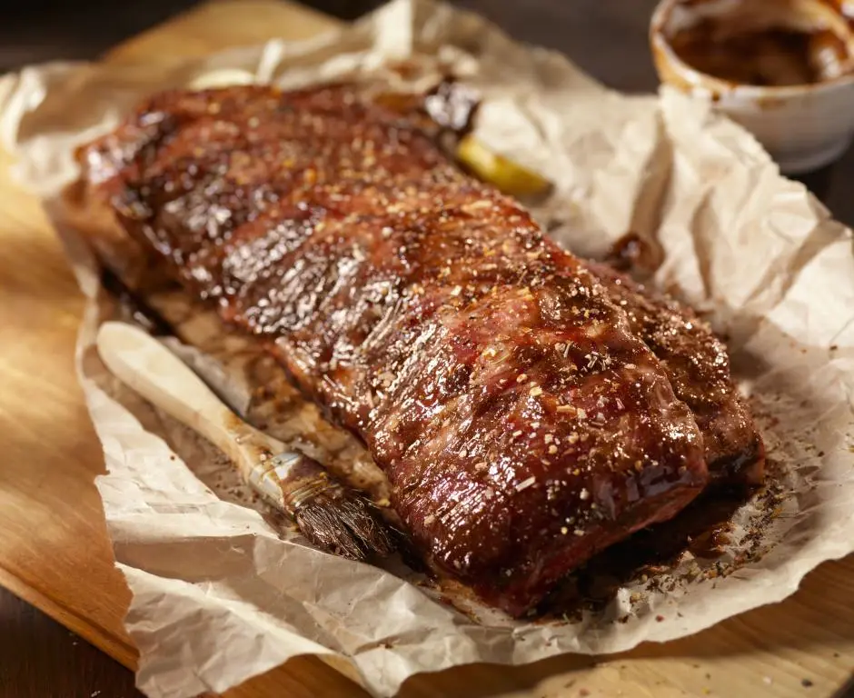 cornmeal and green peppercorn crusted spareribs