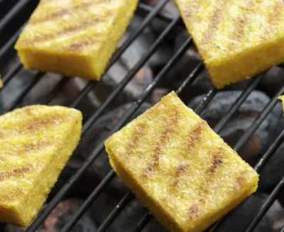 grilled polenta cakes