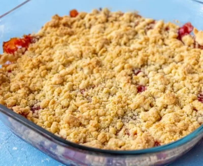 rhubarb crisp desert