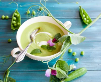 spring pea and mint soup