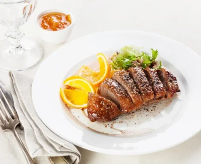 Seared Duck Breast with Orange Sauce