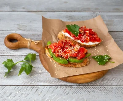 Avocado and Tomato Bruschetta