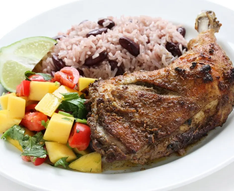 Whole30 Caribbean Jerk Chicken with Mango Salsa