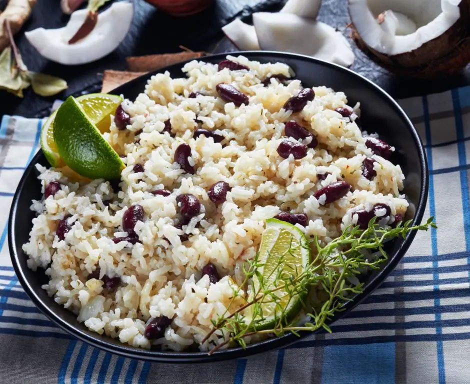 Vegan Caribbean Coconut Rice and Beans