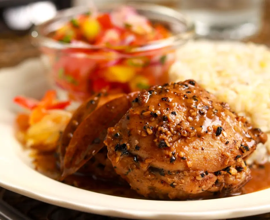 Paleo Filipino Chicken Adobo with Cauliflower Rice