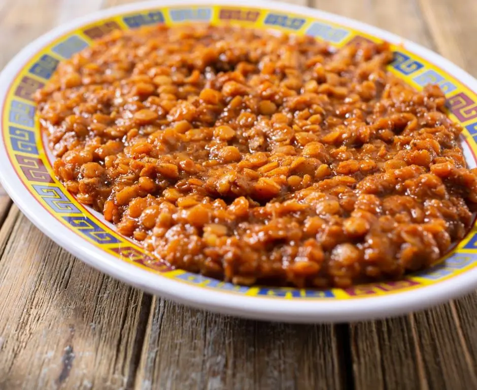 Vegan Ethiopian Injera with Lentil Stew