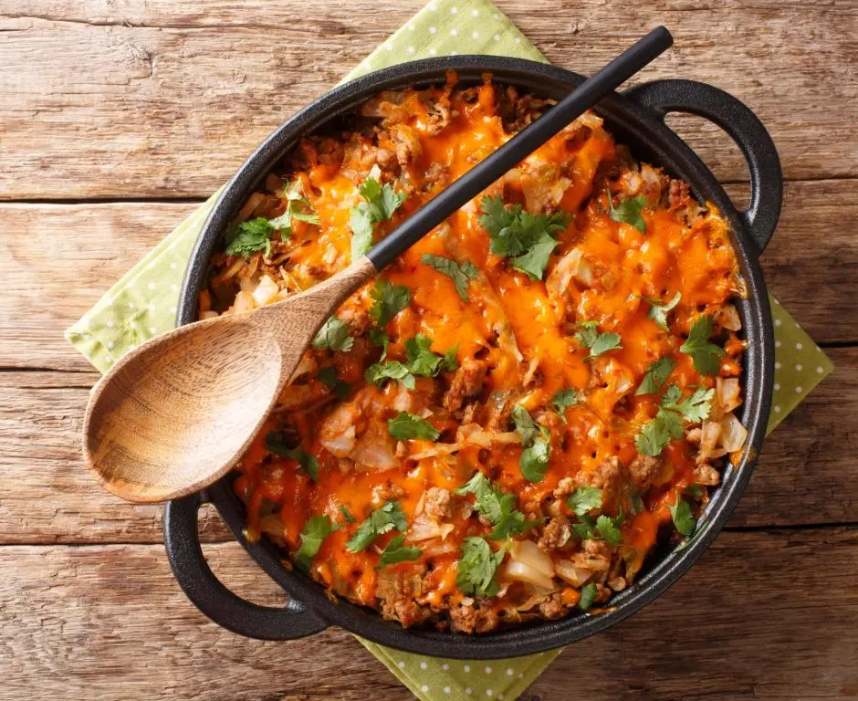 Classic Cabbage Roll Casserole with Beef and Tomato Sauce