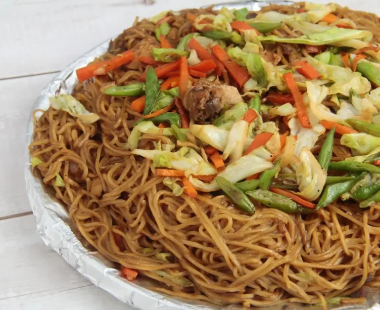 Filipino Pancit with Rice Noodles