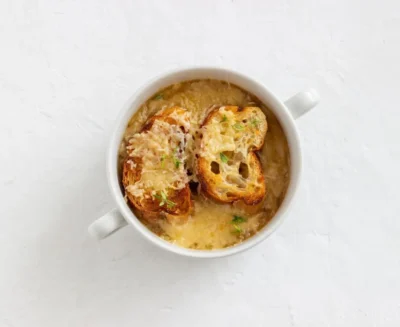 Vegan French Onion Soup with Cashew Cream