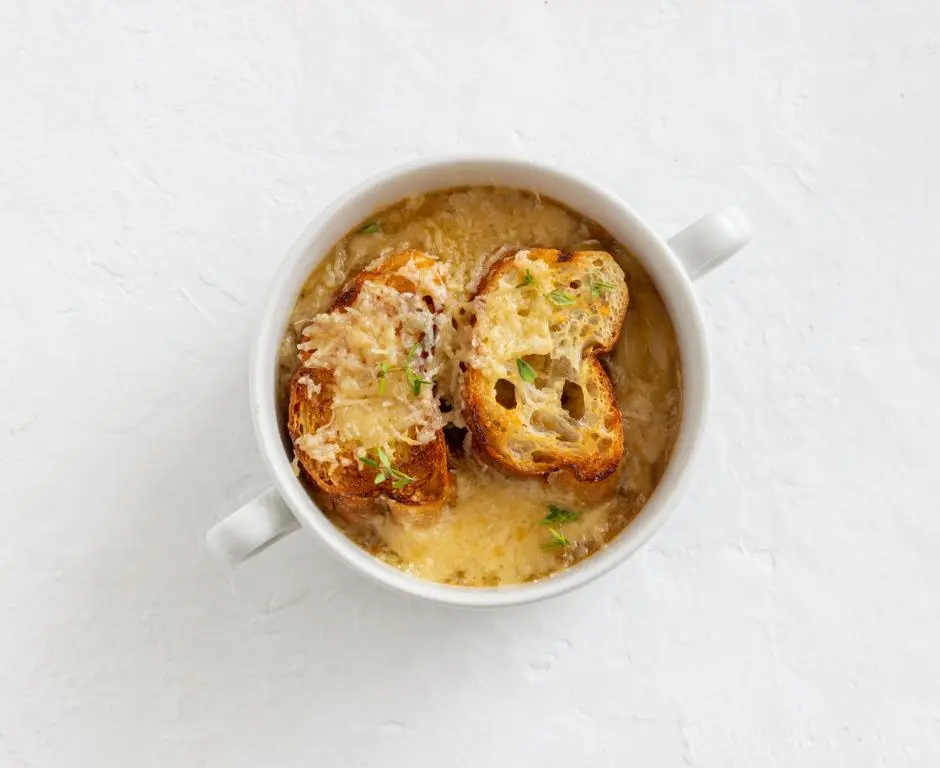 Vegan French Onion Soup with Cashew Cream