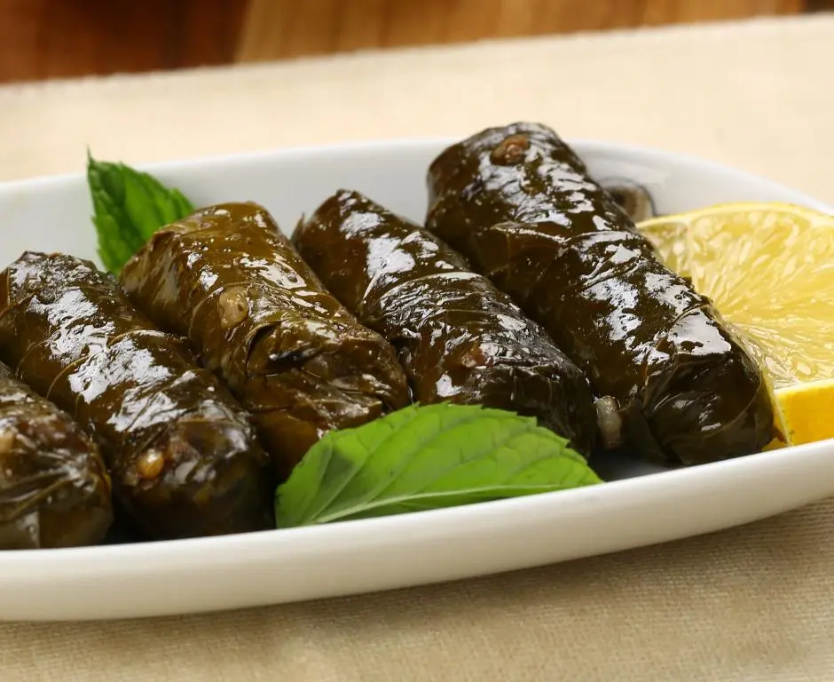 Vegan Greek Dolmades with Lemon Rice