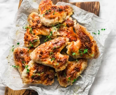 Paleo Greek Lemon Garlic Chicken Wings