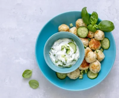 Paleo Greek Meatballs with Tzatziki