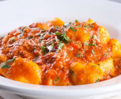 Dairy-Free Italian Ricotta Gnocchi in Marinara Sauce