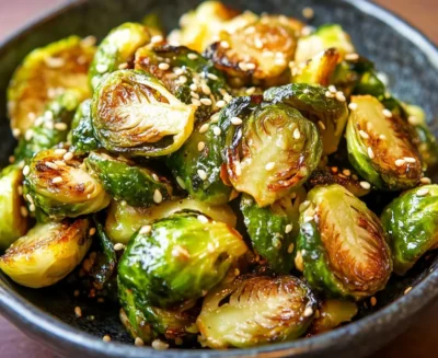 Brussels Sprouts Stir Fry with Soy Sauce