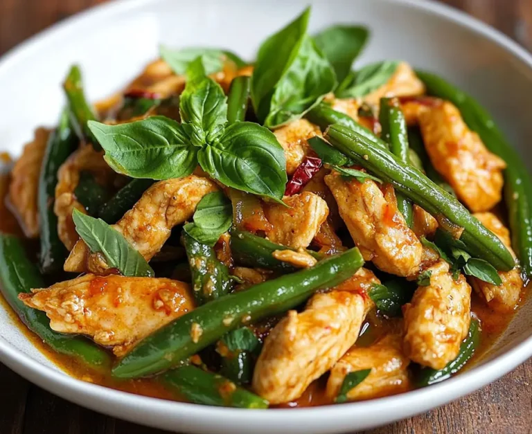 Keto Thai Basil Chicken with Green Beans