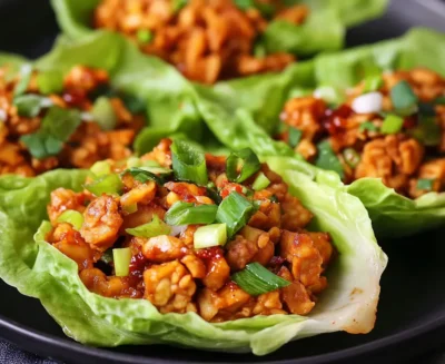 Spicy Tempeh Lettuce Cups