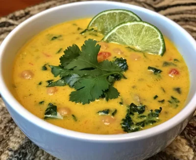 Tropical Coconut and Lime Curry Soup