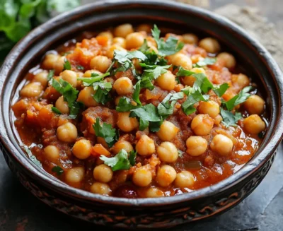 Vegan Moroccan Chickpea Tagine with Apricots