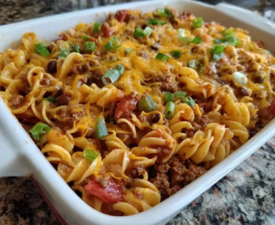 Saucy Taco Noodles Casserole with Cheese